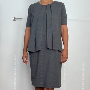 COS charcoal pointe knit dress